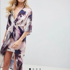 NWT💫 ASOS knot front kimono midi dress
